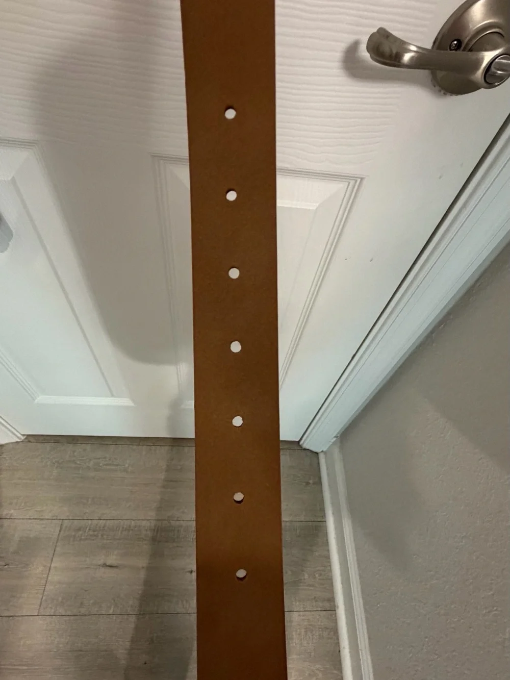 New Studded Tan Leather Belt with Gold Buckle